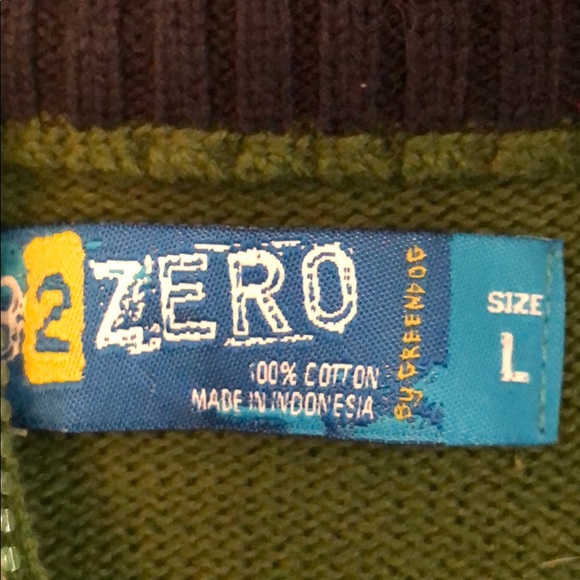 82 Zero Green half zip pullover sweater - Picture 4 of 5